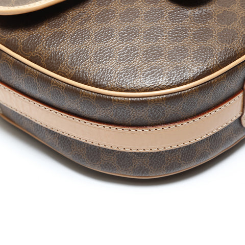 CELINE Macadam PVC Shoulder Bag Brown WS28631