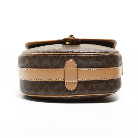 CELINE Macadam PVC Shoulder Bag Brown WS28631