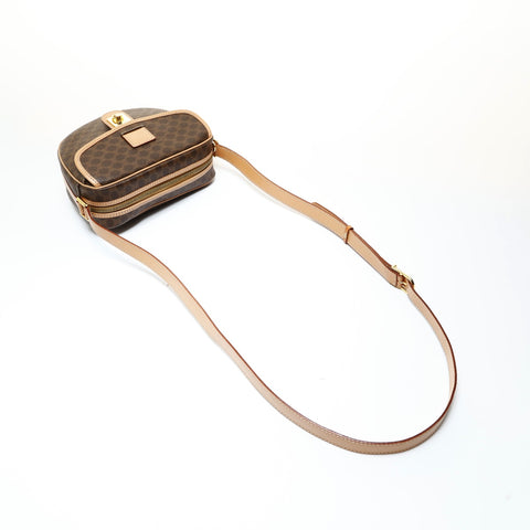 CELINE Macadam PVC Shoulder Bag Brown WS28631