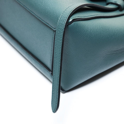 CELINE Leather 2-Way Belt Bag Shoulder Bag green WS28634