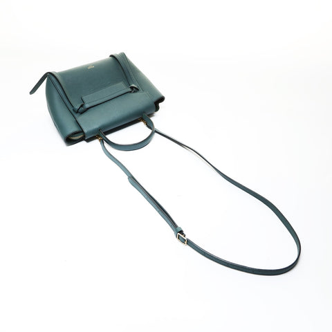 CELINE Leather 2-Way Belt Bag Shoulder Bag green WS28634