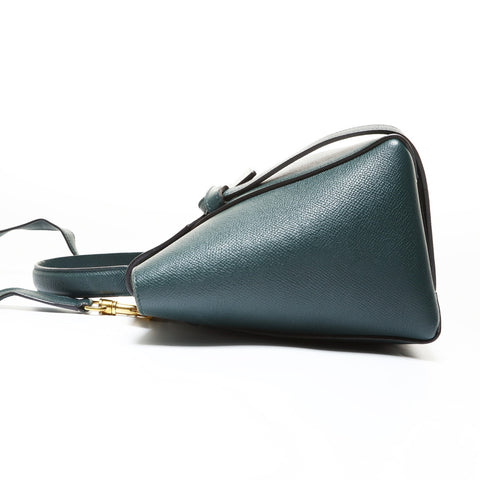 CELINE Leather 2-Way Belt Bag Shoulder Bag green WS28638