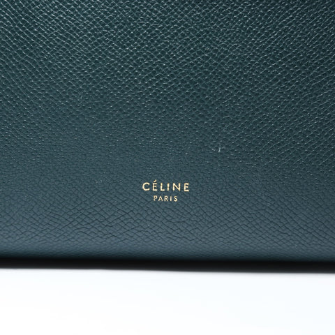CELINE Leather 2-Way Belt Bag Shoulder Bag green WS28638