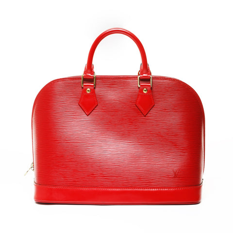 LOUIS VUITTON Alma PM Epi, manufactured in 2000 Handbag Red WS28642