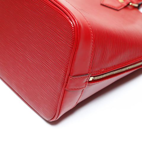 LOUIS VUITTON Alma PM Epi, manufactured in 2000 Handbag Red WS28642