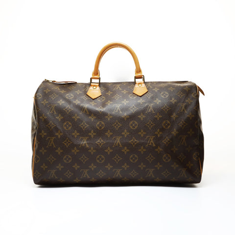 LOUIS VUITTON 1996 Monogram Speedy 40 (older model) Handbag Brown WS28643