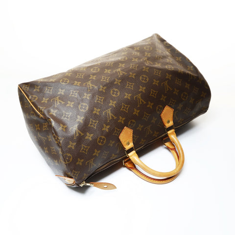 LOUIS VUITTON 1996 Monogram Speedy 40 (older model) Handbag Brown WS28643