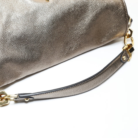 LOEWE Anagram Metallic Maia Shoulder Bag gold WS28644