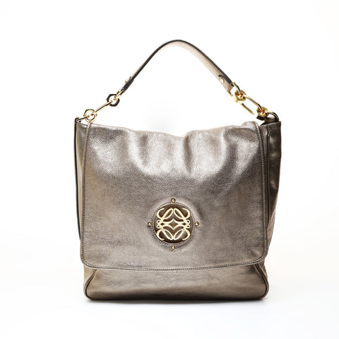 LOEWE Anagram Metallic Maia Shoulder Bag gold WS28644