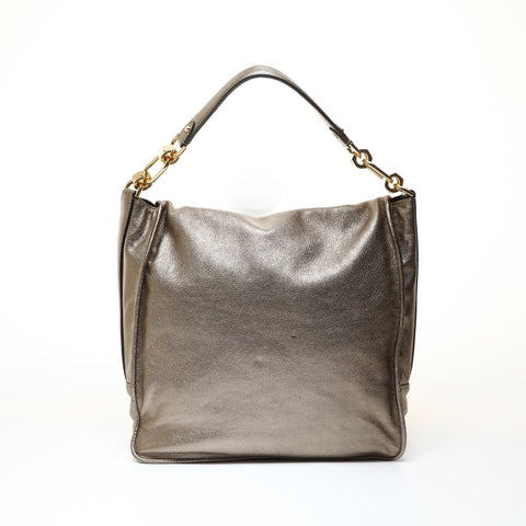 LOEWE Anagram Metallic Maia Shoulder Bag gold WS28644