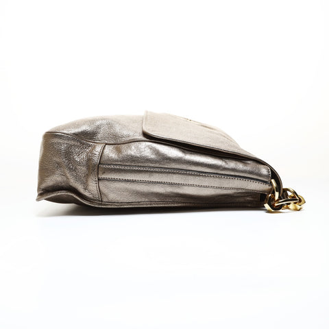LOEWE Anagram Metallic Maia Shoulder Bag gold WS28644