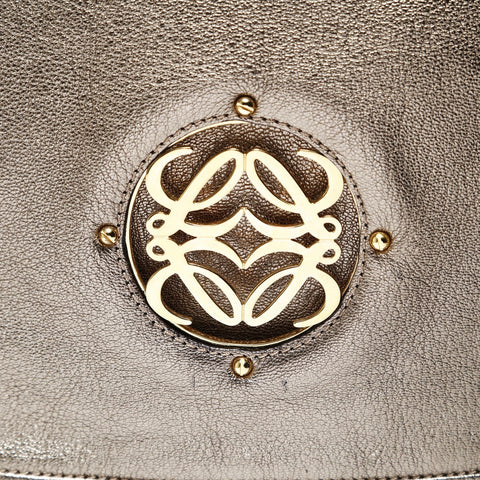 LOEWE Anagram Metallic Maia Shoulder Bag gold WS28644