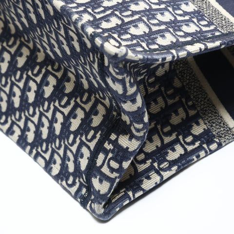 Christian Dior Book Tote Canvas Tote Bag Navy WS28645