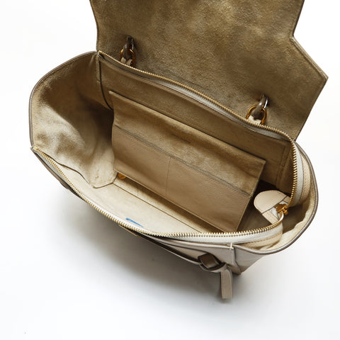 CELINE Leather 2-Way Belt Bag Shoulder Bag beige WS28646