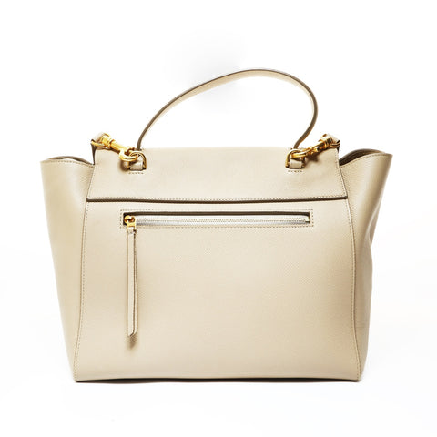 CELINE Leather 2-Way Belt Bag Shoulder Bag beige WS28646