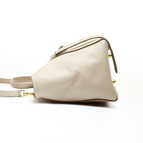 CELINE Leather 2-Way Belt Bag Shoulder Bag beige WS28646