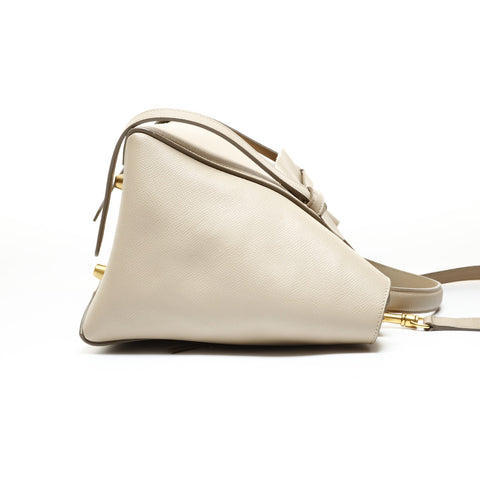CELINE Leather 2-Way Belt Bag Shoulder Bag beige WS28646