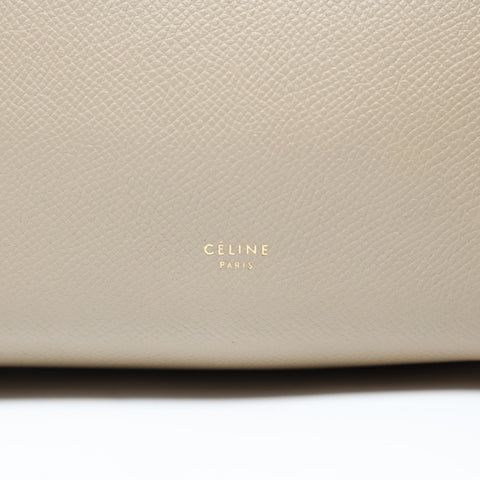 CELINE Leather 2-Way Belt Bag Shoulder Bag beige WS28646