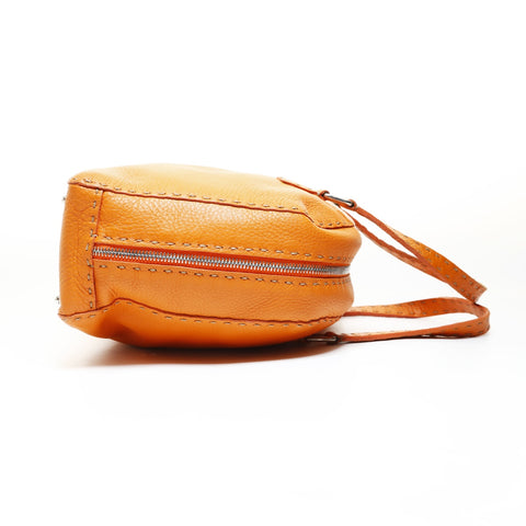 FENDI Leather Selleria Handbag Orange WS28648