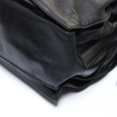 LOEWE Anagram Flamenco Tassel Shoulder Bag black WS28650
