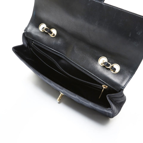 CHANEL Series 7, 1997-1999 New Travel Line, Metal: Matte Gold Shoulder Bag black WS28652