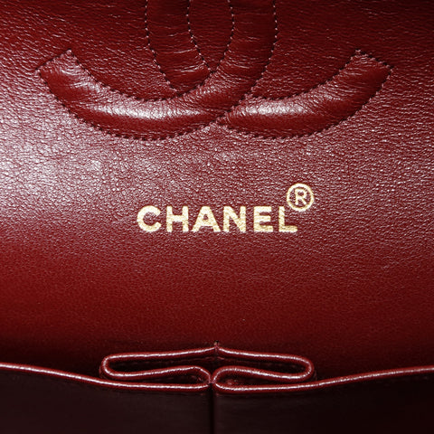 CHANEL Series 4, 1992-1994, Lambskin Double Flap Matelassé Shoulder Bag black WS28653