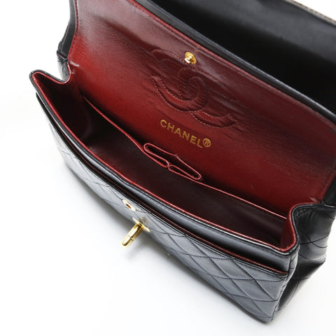 CHANEL Item No. 1, 1986-1988, Lambskin Double Flap Matelass 23 Shoulder Bag black WS28654