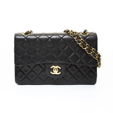 CHANEL Item No. 1, 1986-1988, Lambskin Double Flap Matelass 23 Shoulder Bag black WS28654