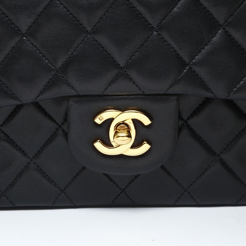 CHANEL Item No. 1, 1986-1988, Lambskin Double Flap Matelass 23 Shoulder Bag black WS28654