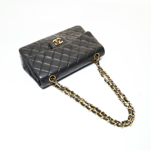 CHANEL Item No. 1, 1986-1988, Lambskin Double Flap Matelass 23 Shoulder Bag black WS28654