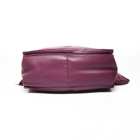 LOEWE Anagram Flamenco Tassel Shoulder Bag purple WS28655