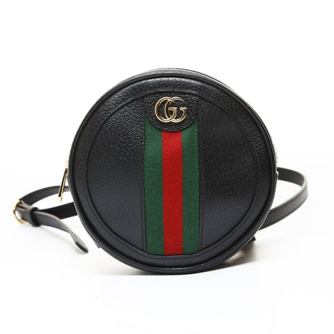 GUCCI Ophidia GG Mini Round Chain Backpack  Daypack black WS28658