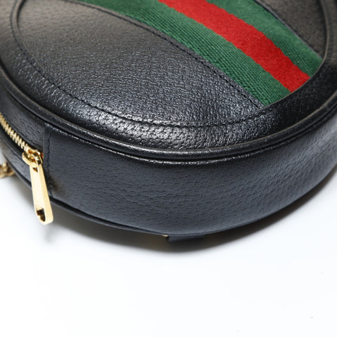 GUCCI Ophidia GG Mini Round Chain Backpack  Daypack black WS28658