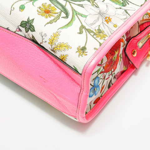 GUCCI Flora Canvas 2-way Handbag multicolor WS28666