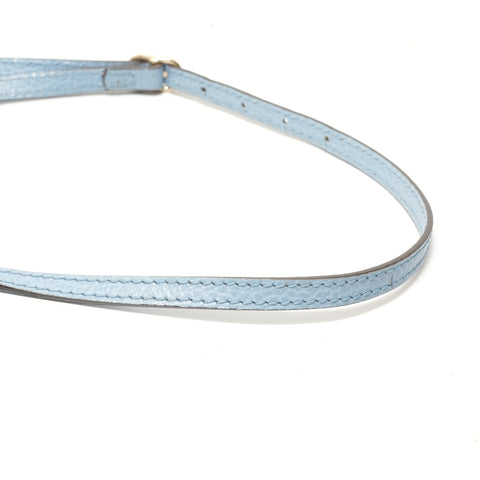 GUCCI Leather 2way Handbag blue WS28668