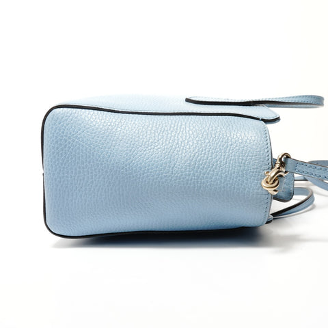 GUCCI Leather 2way Handbag blue WS28668