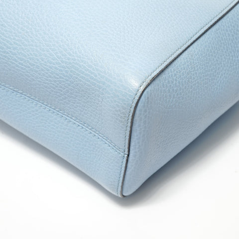 GUCCI Leather 2way Handbag blue WS28668