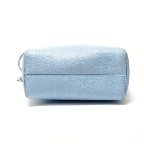 GUCCI Leather 2way Handbag blue WS28668