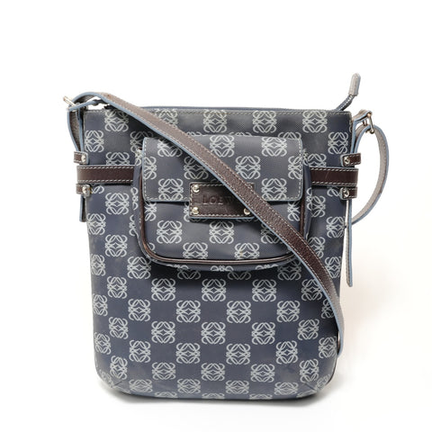 LOEWE Anagram PVC Shoulder Bag blue WS28670