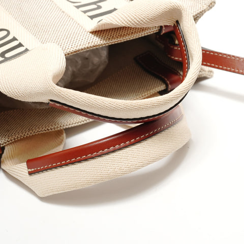 Chloe Woody Small 2WAY Shoulder Bag beige WS28672