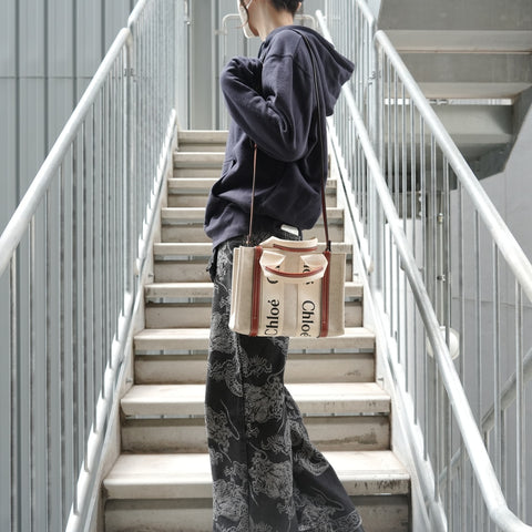 Chloe Woody Small 2WAY Shoulder Bag beige WS28672