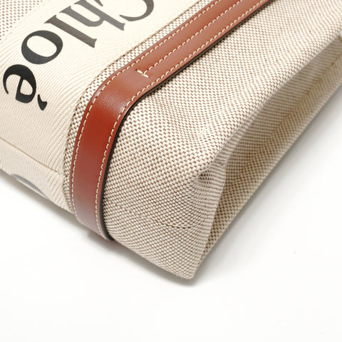 Chloe Woody Small 2WAY Shoulder Bag beige WS28672