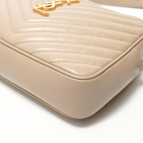 YVES SAINT LAURENT YSL Lou Tassel Camera Bag Shoulder Bag beige WS28674