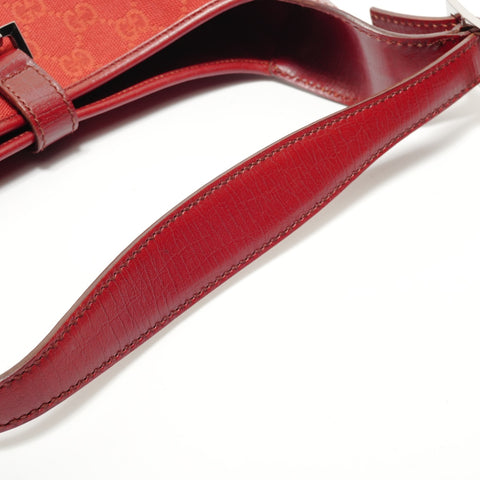 GUCCI GG canvas jackie one belt Shoulder Bag Red WS28675