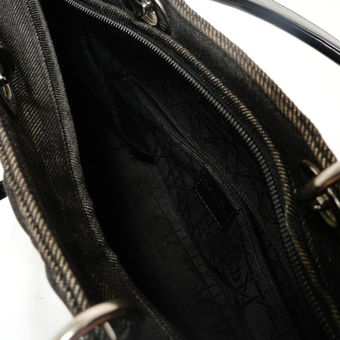 Christian Dior Lady Dior denim 2-way Handbag black WS28677
