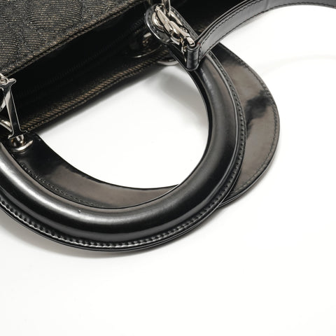 Christian Dior Lady Dior denim 2-way Handbag black WS28677