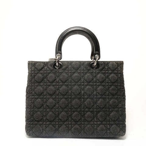 Christian Dior Lady Dior denim 2-way Handbag black WS28677
