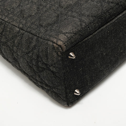 Christian Dior Lady Dior denim 2-way Handbag black WS28677