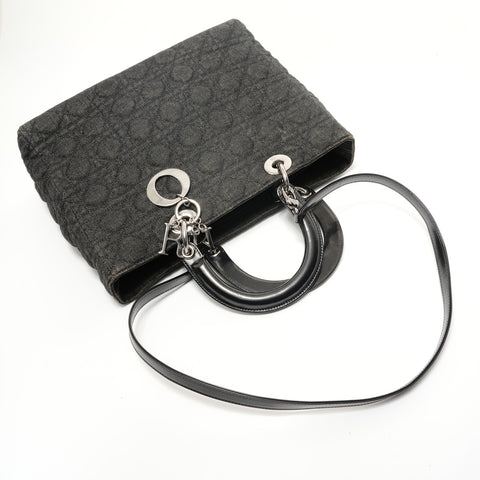 Christian Dior Lady Dior denim 2-way Handbag black WS28677