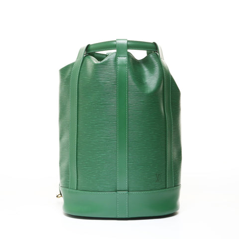 LOUIS VUITTON Louis Vuitton Epi Randonnee PM, made in 1995. Shoulder Bag green WS28681